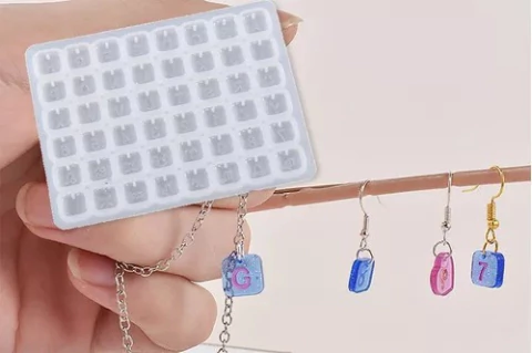 Molde De Silicona Letras, Números Y Signos Especial Resina