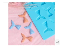 Molde Silicona Cola Sirena Fondant Repostería Porcelana - tienda online