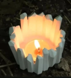 Molde De Silicona Porta Vela Especial Para Resina - comprar online