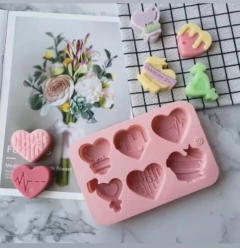 Molde De Silicona Love Corazones Especial Para Jabones, Velas, Etc. - comprar online