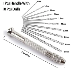 Mini Taladro Manual + Mechas Especial Resina, Artesanías - Lua Distribuidora