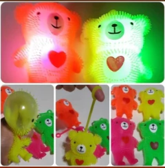 Imagen de Squishy Oso Yoyo Fluo Con Luz - Antiestrés X Unidad.