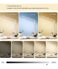 Lampara Velador Led Escritorio flexible Recargable Usb Touch - tienda online