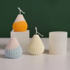 Molde de Silicona Origami Pera Geometrico Para Velas - tienda online