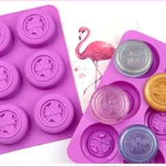 Molde De Silicona Círculos Abeja - Especial Para Jabones, Velas, Etc.