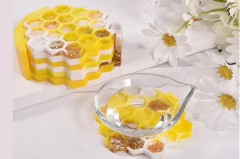 Molde De Silicona X3 - Organizador Y Posa Vasos (Modelo: Panal Abejas) - Lua Distribuidora