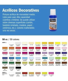 Acrílico Decorativo Eq Art & Craft X 9 Unidades - Lua Distribuidora