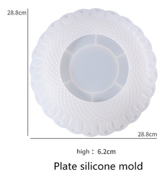 Molde De Silicona Ideal Resina Plato Grande Frutera - comprar online