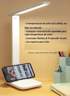 Lampara Velador Led Escritorio flexible Recargable Usb Touch - comprar online