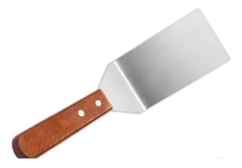 Espátula Plana Acero Inoxidable Con Mango Madera