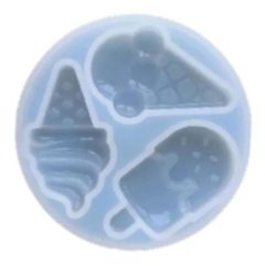 Molde De Silicona Mini Heladitos X3 Especial Resina - comprar online