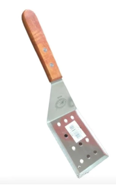 Espátula Plana Acero Inoxidable Con Mango Madera