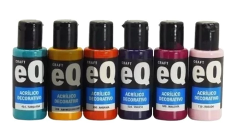 Acrílico Decorativo Eq Art & Craft X 9 Unidades