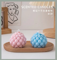 Molde de Silicona para Velas y Jabones en Forma de Esfera con Diseño de Burbujas – Reutilizable y Flexible - tienda online