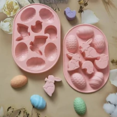Molde Silicona Huevos, Pollitos Y Conejos Especial Jabones - comprar online