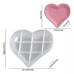 Molde de Silicona Multifuncional Corazón, Ideal para Posavasos, Bandejas, Resina y Manualidades - comprar online