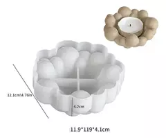 Imagen de Molde de Silicona Platito para Porta Velas – Ideal para Resina, Yeso, Cera y Otros Proyectos Creativos