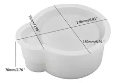 Molde Silicona Porta Vela Grande Resina - comprar online