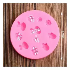 Molde Silicona Flores Y Abejas Para Resina Y Porcelana - Lua Distribuidora