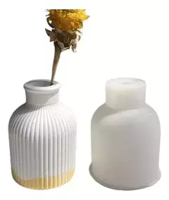 Molde De Silicona Florero Ideal Resina, Yeso, Cemento