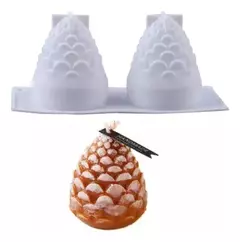 Molde De Silicona Piñas 2cavidades Para Resina, Jabones, Velas