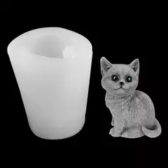 Molde Silicona Gato 3d Para Resina, Yeso, Vela, Jabones - tienda online
