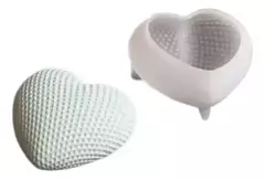 Molde De Silicona Corazón Panal Vela, Jabon