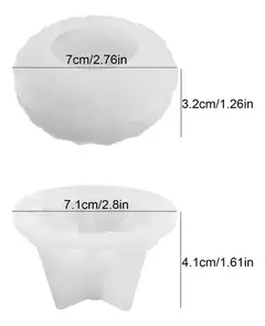 Molde De Silicona Porta Vela Candelabro Con Pie Resina. Yeso - comprar online