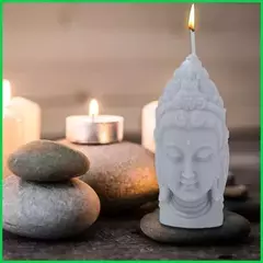 Molde De Silicona Estatua Buda Especial Para Velas - Lua Distribuidora
