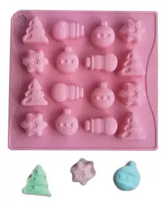 Molde Silicona Bombones Navideños Ideal Chocolate, Jabones