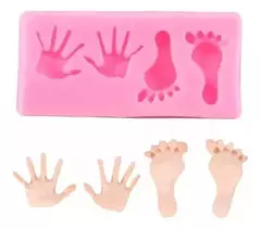 Molde Silicona Manitos Y Pies Ideal Porcelana Fria, Resina