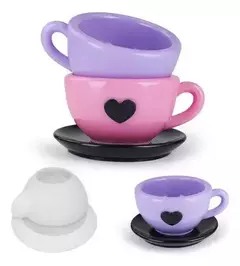 Molde Silicona Taza Con Platito Para Resina , Yeso