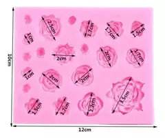 Molde Silicona Rositas X21 Ideal Porcelana, Fondant, Etc. - comprar online