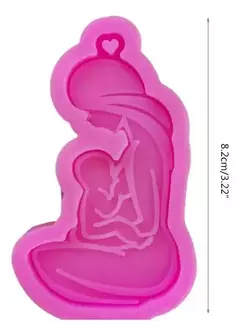 Molde Silicona Madre Con Su Bebe Llavero, Resina, Yeso - comprar online