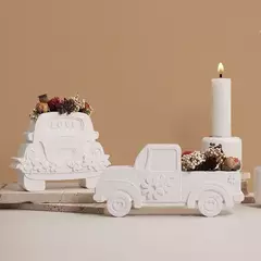 Imagen de Molde De Silicona Camioneta Con Flor Ideal Resina, Yeso