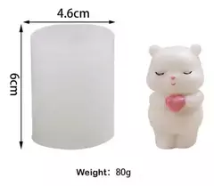 Molde Silicona Osito Con Corazon Velas, Jabón en internet