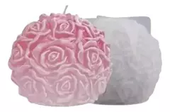 Molde De Silicona Esfera Rosas Chica Especial Para Velas