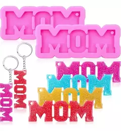 Molde Silicona Mom Llavero Resina, Jabón, Yeso, Manualidades