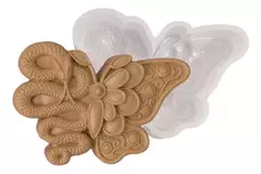 Molde Silicona Mariposa Con Serpiente Velas, Resina, Yeso