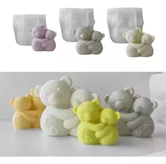 Molde Silicona Osos Abrazados Jabón, Velas, Resina, Yeso - comprar online