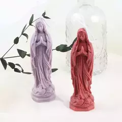 Molde Silicona Virgen María Vela, Resina, Yeso, Manualidades - Lua Distribuidora