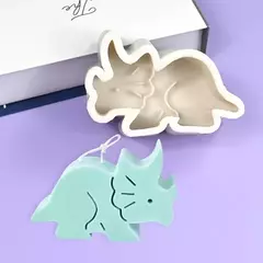 Imagen de Molde Silicona Dinosaurio Triceratops Jabón, Vela, Resina