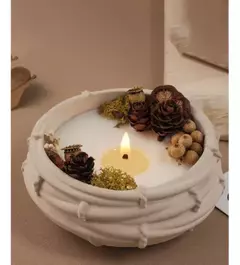 Molde Silicona Contenedor Porta Vela Nido Resina, Yeso - tienda online