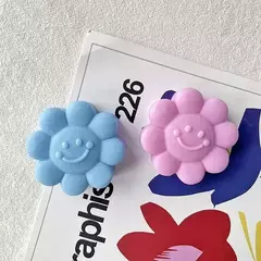 Molde De Silicona Flor Con Carita Para Resina, Jabones, Vela - Lua Distribuidora