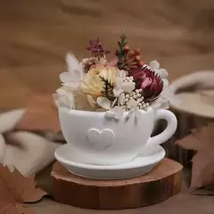 Molde Silicona Taza Con Platito Para Resina , Yeso - Lua Distribuidora
