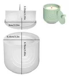 Molde De Silicona Porta Vela, Contenedor, Resina, Yeso - Lua Distribuidora