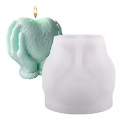 Molde De Silicona Corazon Con Manos Velas, Resina - comprar online