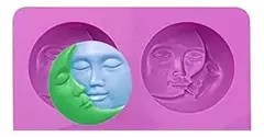 Molde de silicona Sol Y Luna Dos cavidades