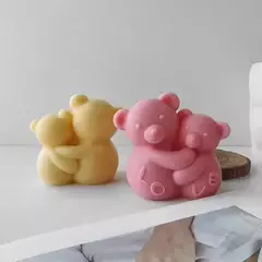 Molde Silicona Osos Abrazados Jabón, Velas, Resina, Yeso - Lua Distribuidora