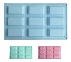 Molde Silicona Rectángulos Lingotes Para Jabones, Repostería